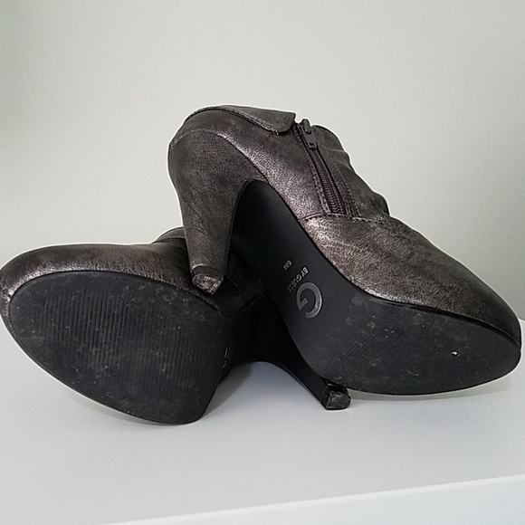 Silver gunmetal slouchy booties heels - Picture 7 of 8